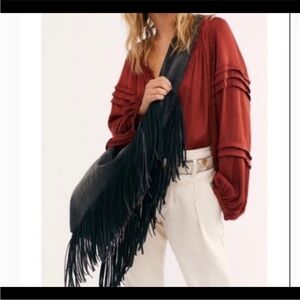 Free People fringe cross body bag